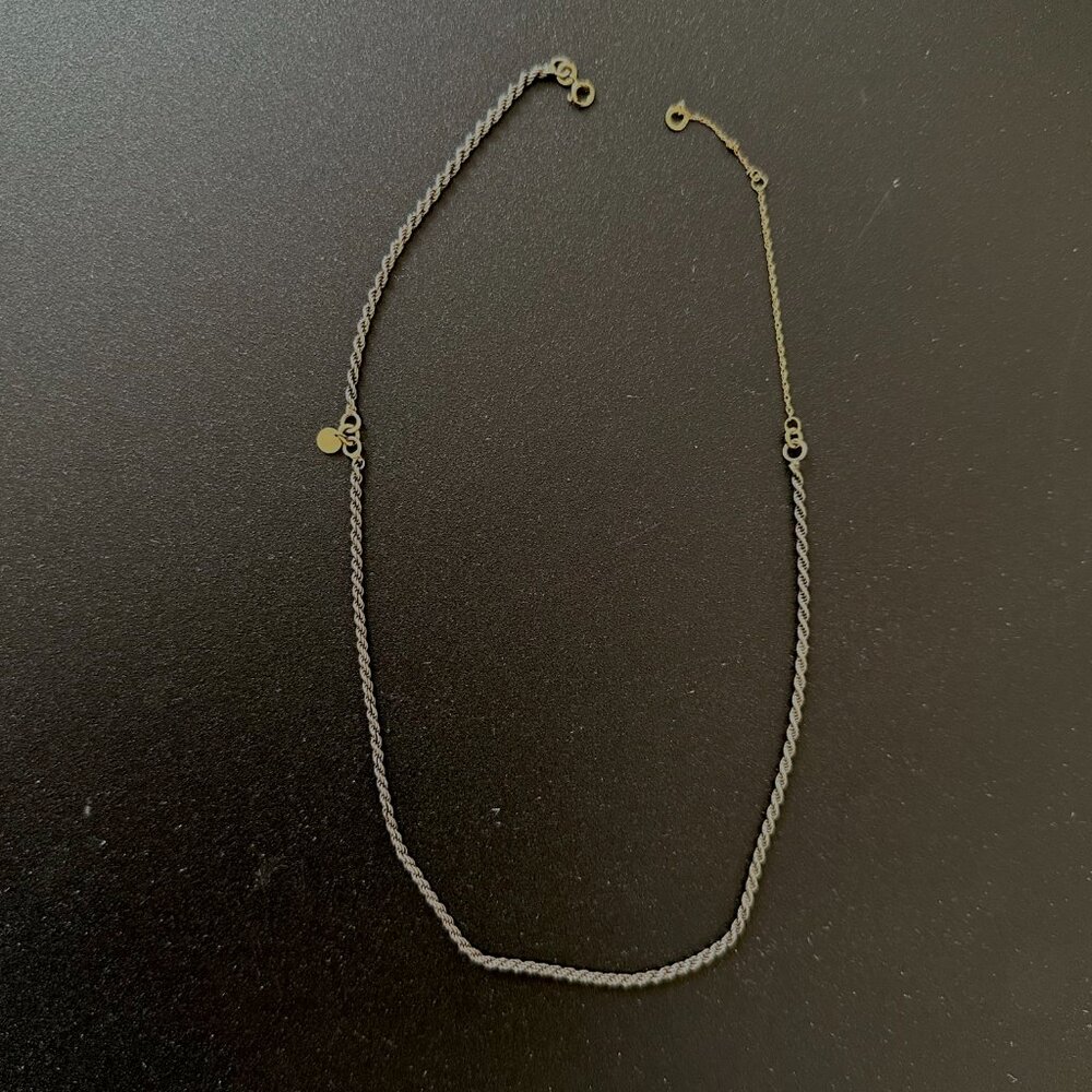 Blanca Gomez Monroe brand Silver & Gold Rope Chain Necklace